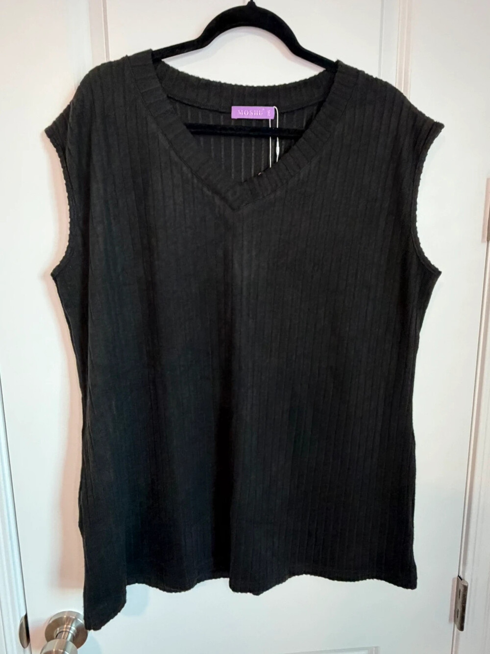 Moshu black sweater vest 2XL new with tags. Perfect for fall